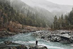 Staring into a canyon